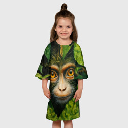 Детское платье 3D Обезьянка   в джунгли - фото 2