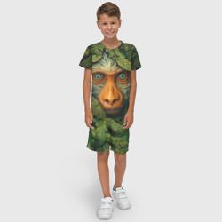 Детский костюм с шортами 3D Обезьяна  в   джунглях - фото 2