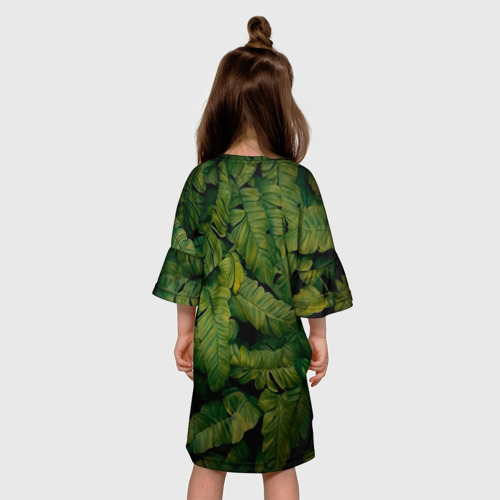 Детское платье 3D с принтом Обезьяна  в   джунглях, вид сзади #2