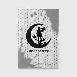 Обложка для паспорта матовая кожа Angels of Death glitch на светлом фоне