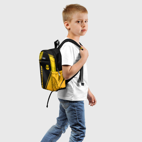 Детский рюкзак 3D DanMachi - gold gradient: надпись, символ - фото 2