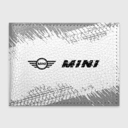 Обложка для студенческого билета Mini Speed на светлом фоне со следами шин: надпись и символ