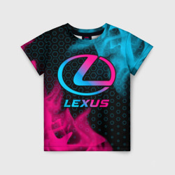 Детская футболка 3D Lexus - neon gradient