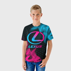 Детская футболка 3D Lexus - neon gradient - фото 2