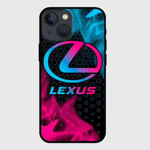 Чехол для iPhone 13 mini Lexus - neon gradient