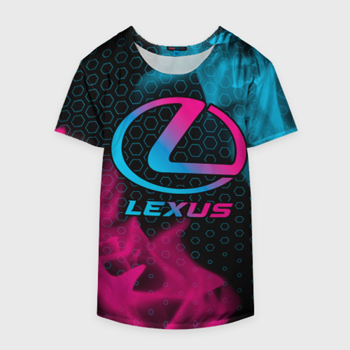 Накидка на куртку 3D Lexus - neon gradient, цвет 3D печать - фото 4