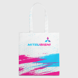 Шоппер 3D Mitsubishi neon gradient style: символ сверху