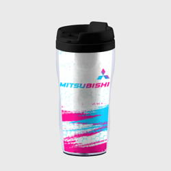 Термокружка-непроливайка Mitsubishi neon gradient style: символ сверху