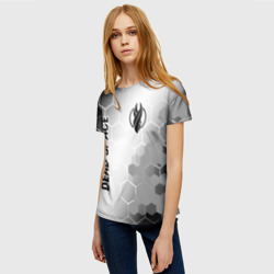 Женская футболка 3D Dead Space glitch на светлом фоне: надпись, символ - фото 2