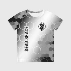 Детская футболка 3D Dead Space glitch на светлом фоне: надпись, символ