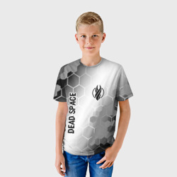 Детская футболка 3D Dead Space glitch на светлом фоне: надпись, символ - фото 2