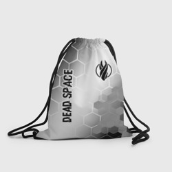 Рюкзак-мешок 3D Dead Space glitch на светлом фоне: надпись, символ