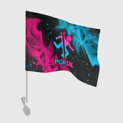 Флаг для автомобиля Portal - neon gradient