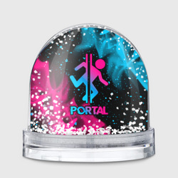 Игрушка Снежный шар Portal - neon gradient