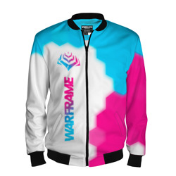 Мужской бомбер 3D Warframe neon gradient style: по-вертикали