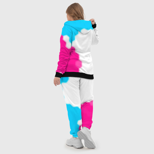 Женский костюм 3D с принтом Warframe neon gradient style: по-вертикали, вид сзади #2