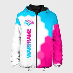 Мужская куртка 3D Warframe neon gradient style: по-вертикали