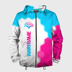 Мужская ветровка 3D Warframe neon gradient style: по-вертикали