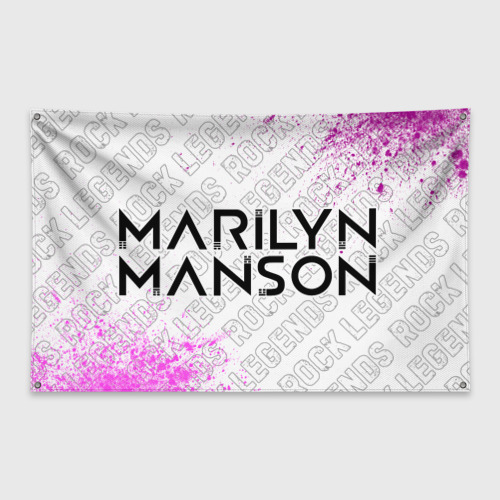 Флаг-баннер Marilyn Manson rock Legends: надпись и символ