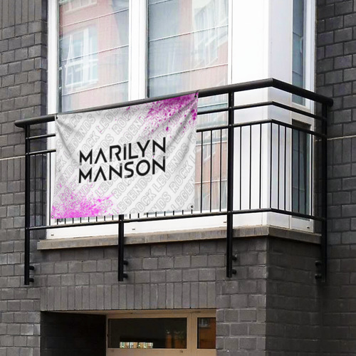 Флаг-баннер Marilyn Manson rock Legends: надпись и символ - фото 3