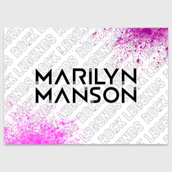 Поздравительная открытка Marilyn Manson rock Legends: надпись и символ
