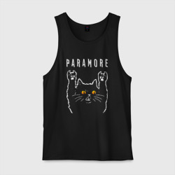 Мужская майка хлопок Paramore rock cat