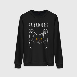 Женский свитшот хлопок Paramore rock cat