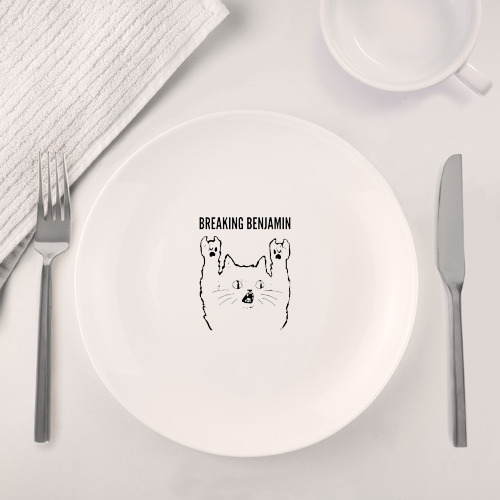 Набор: тарелка + кружка Breaking Benjamin - rock cat - фото 4