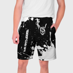 Мужские шорты 3D Die Antwoord и рок символ на темном фоне