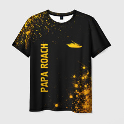 Papa Roach - gold gradient: надпись, символ – Мужская футболка 3D с принтом купить со скидкой в -26%