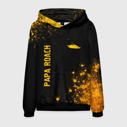 Мужская толстовка 3D Papa Roach - gold gradient: надпись, символ