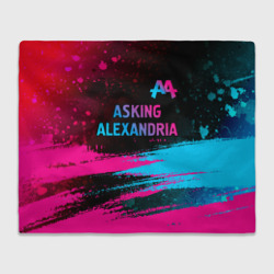 Плед 3D Asking Alexandria - neon gradient: символ сверху