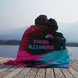 Плед 3D Asking Alexandria - neon gradient: символ сверху - фото 2