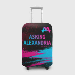 Чехол для чемодана 3D Asking Alexandria - neon gradient: символ сверху