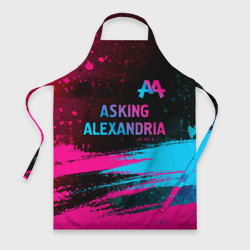 Фартук 3D Asking Alexandria - neon gradient: символ сверху