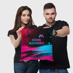 Подушка 3D Asking Alexandria - neon gradient: символ сверху - фото 2