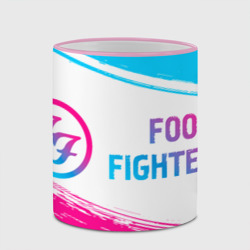 Кружка с полной запечаткой Foo Fighters neon gradient style: надпись и символ - фото 2