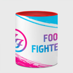 Кружка с полной запечаткой Foo Fighters neon gradient style: надпись и символ - фото 2