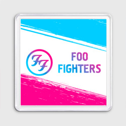 Магнит 55*55 Foo Fighters neon gradient style: надпись и символ