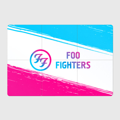 Магнитный плакат 3Х2 Foo Fighters neon gradient style: надпись и символ
