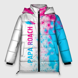 Женская зимняя куртка Oversize Papa Roach neon gradient style: по-вертикали