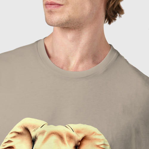 Мужская футболка хлопок с принтом Стройный слон, фото #4
