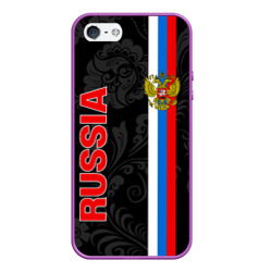 Чехол для iPhone 5/5S матовый Russia black style