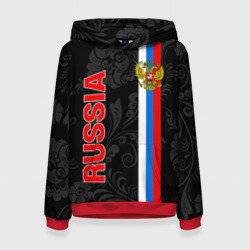 Женская толстовка 3D Russia black style