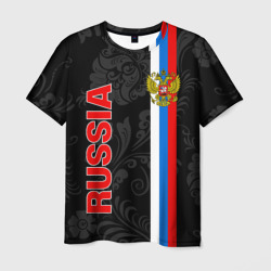 Мужская футболка 3D Russia black style