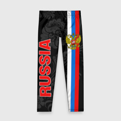 Детские леггинсы 3D Russia black style