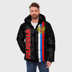 Мужская зимняя куртка 3D Russia black style - фото 2