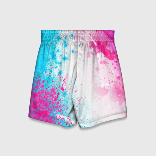 Детские спортивные шорты 3D Bleach neon gradient style: по-вертикали, цвет 3D печать - фото 2