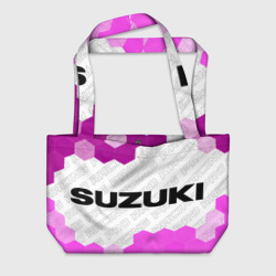 Пляжная сумка 3D Suzuki pro racing: надпись и символ