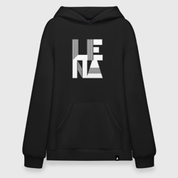 Худи SuperOversize хлопок Lena - полосы и фигуры